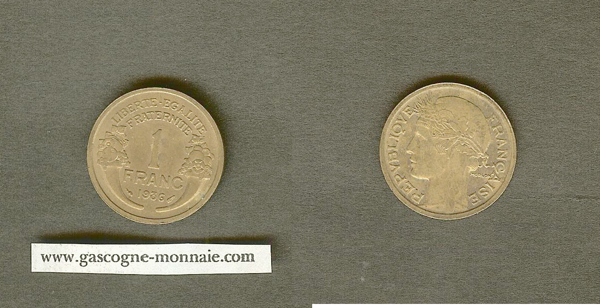 1 francs Morlon 1936 Unc